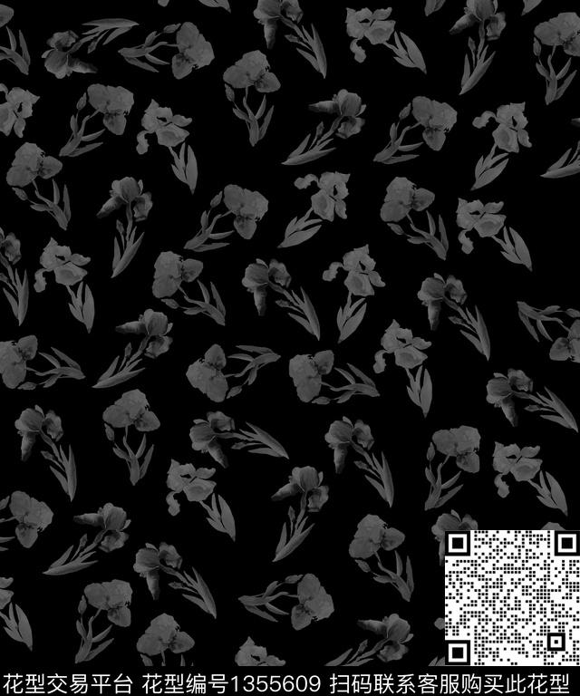 碎花-2.jpg - 1355609 - 花卉 大牌风 植物 - 数码印花花型 － 女装花型设计 － 瓦栏