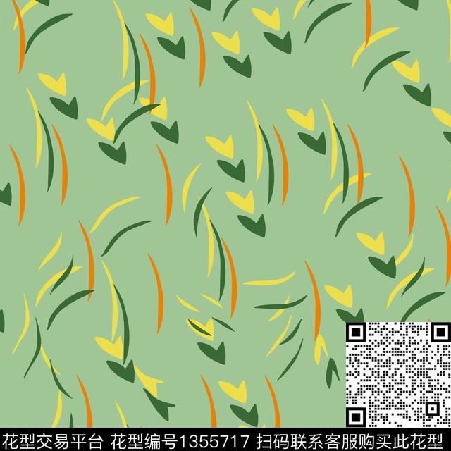 线条爱心休闲传统印花花型下载（图片编号: 1355717） - 瓦栏（Walan）