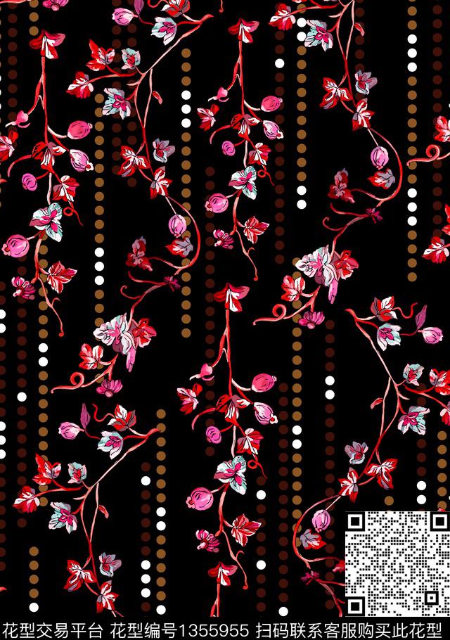200826-03.jpg - 1355955 - 数码花型 花卉 大牌风 - 数码印花花型 － 女装花型设计 － 瓦栏