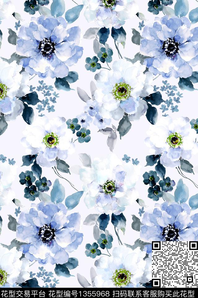 树林数码花型风景景观数码印花花型下载（图片编号: 1355968） - 瓦栏（Walan）