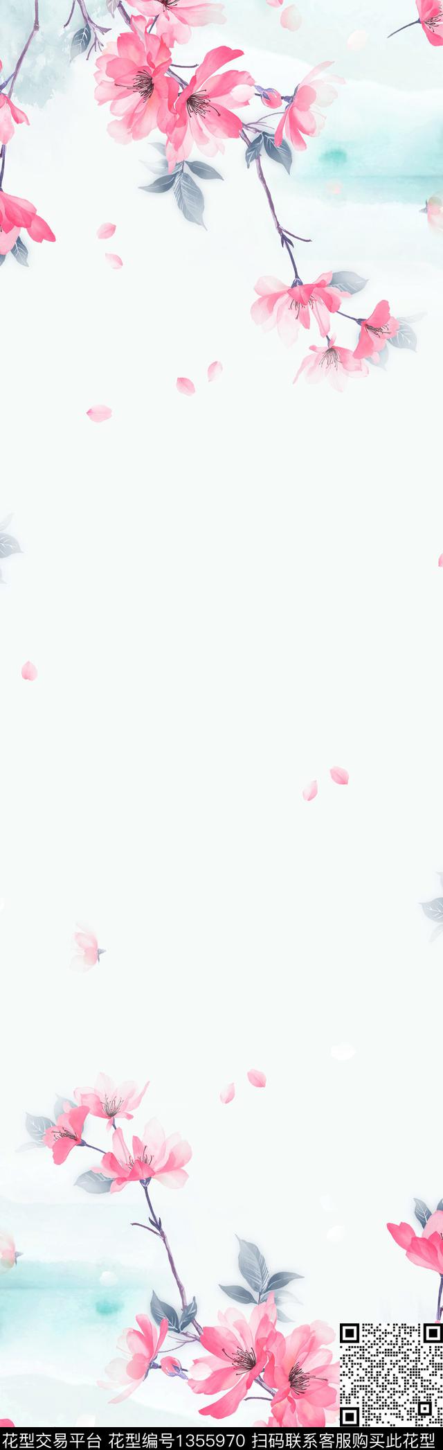 树林数码花型风景景观数码印花花型下载（图片编号: 1355970） - 瓦栏（Walan）