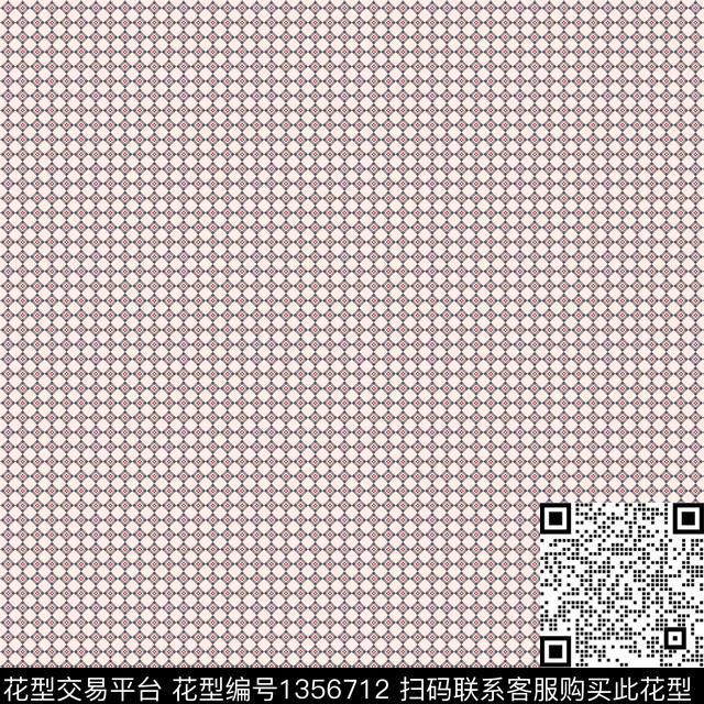 27.jpg - 1356712 - 几何 简约 撞色 - 传统印花花型 － 方巾花型设计 － 瓦栏