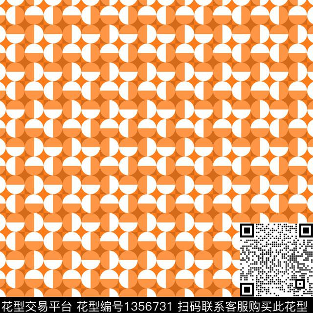 31.jpg - 1356731 - 几何 简约 撞色 - 传统印花花型 － 方巾花型设计 － 瓦栏