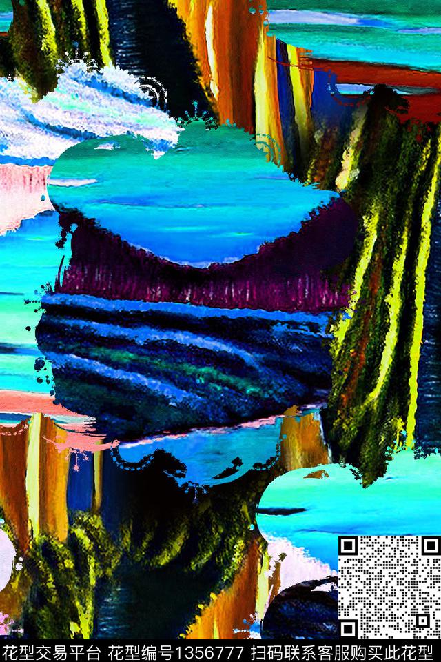 CM74-1.jpg - 1356777 - 艺术风景 油画风景 风景男装 - 数码印花花型 － 男装花型设计 － 瓦栏