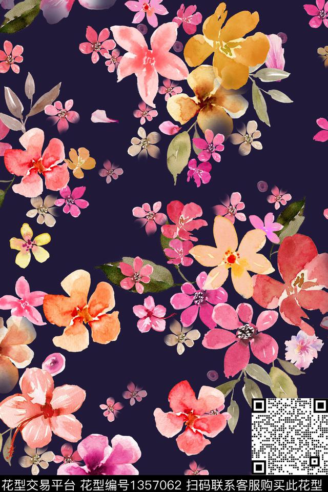 花卉植物小碎花数码印花花型下载（图片编号: 1357062） - 瓦栏（Walan）