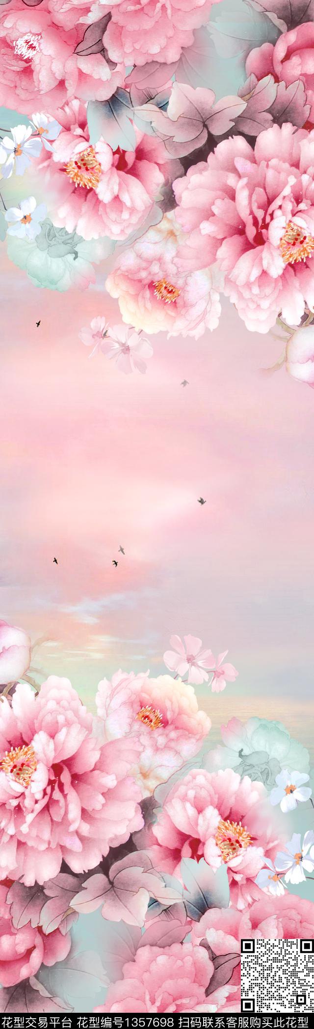 树林数码花型风景景观数码印花花型下载（图片编号: 1357698） - 瓦栏（Walan）