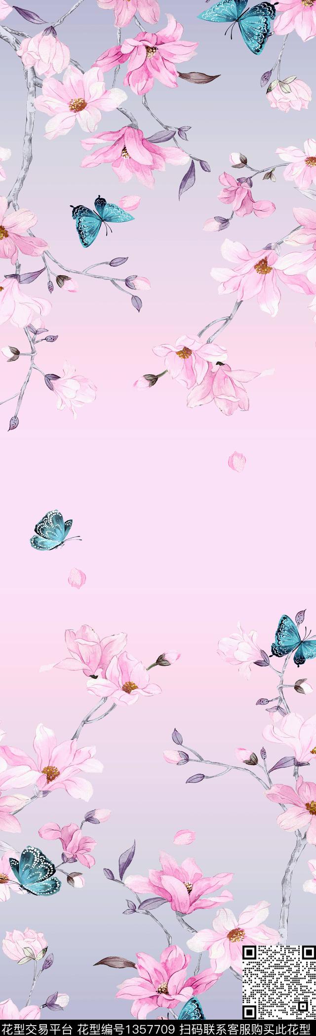 树林数码花型风景景观数码印花花型下载（图片编号: 1357709） - 瓦栏（Walan）