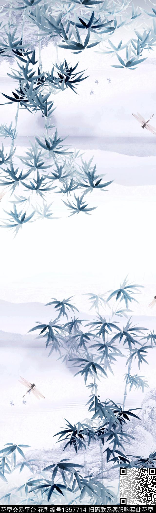 树林数码花型风景景观数码印花花型下载（图片编号: 1357714） - 瓦栏（Walan）
