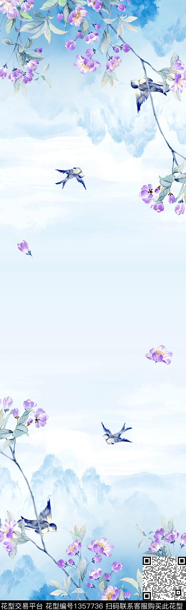 数码花型男装风景景观数码印花花型下载（图片编号: 1357736） - 瓦栏（Walan）