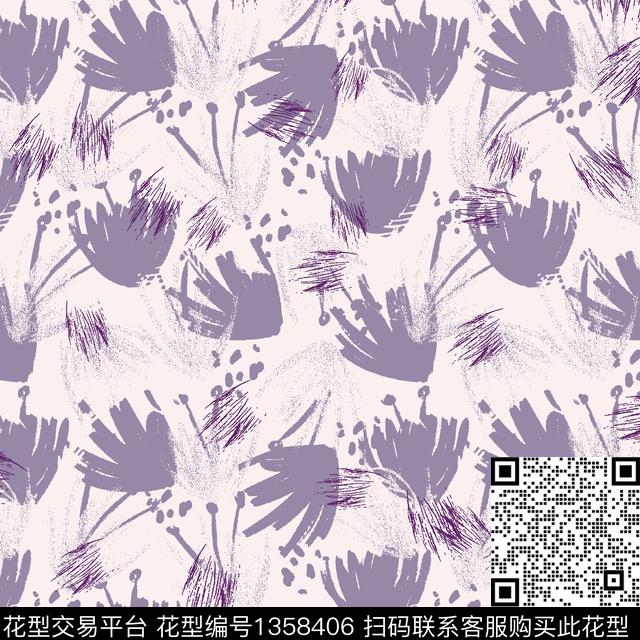 绿植树叶紫藤花男装传统印花花型下载（图片编号: 1358406） - 瓦栏（Walan）