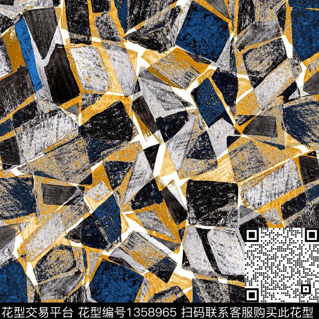 7.jpg - 1358965 - 几何 深圳 抽象 - 传统印花花型 － 女装花型设计 － 瓦栏