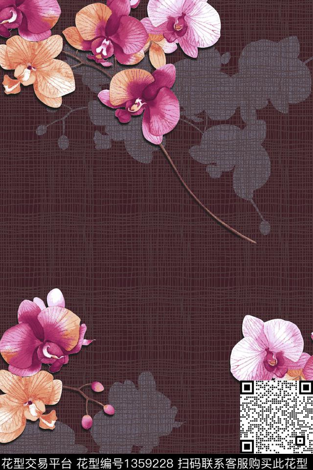 papaya2.jpg - 1359228 - 花卉 蝴蝶兰 地毯 - 数码印花花型 － 窗帘花型设计 － 瓦栏