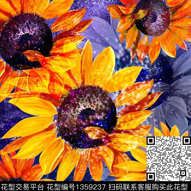 IRIS-S20200907-F002.jpg - 1359237 - 时尚 花卉 大牌风 - 数码印花花型 － 女装花型设计 － 瓦栏