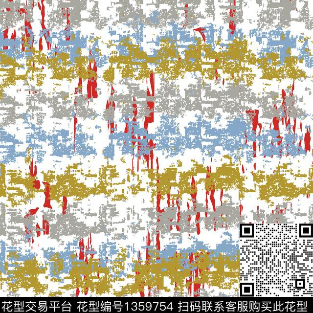 笔触迷彩艺术效果传统印花花型下载（图片编号: 1359754） - 瓦栏（Walan）
