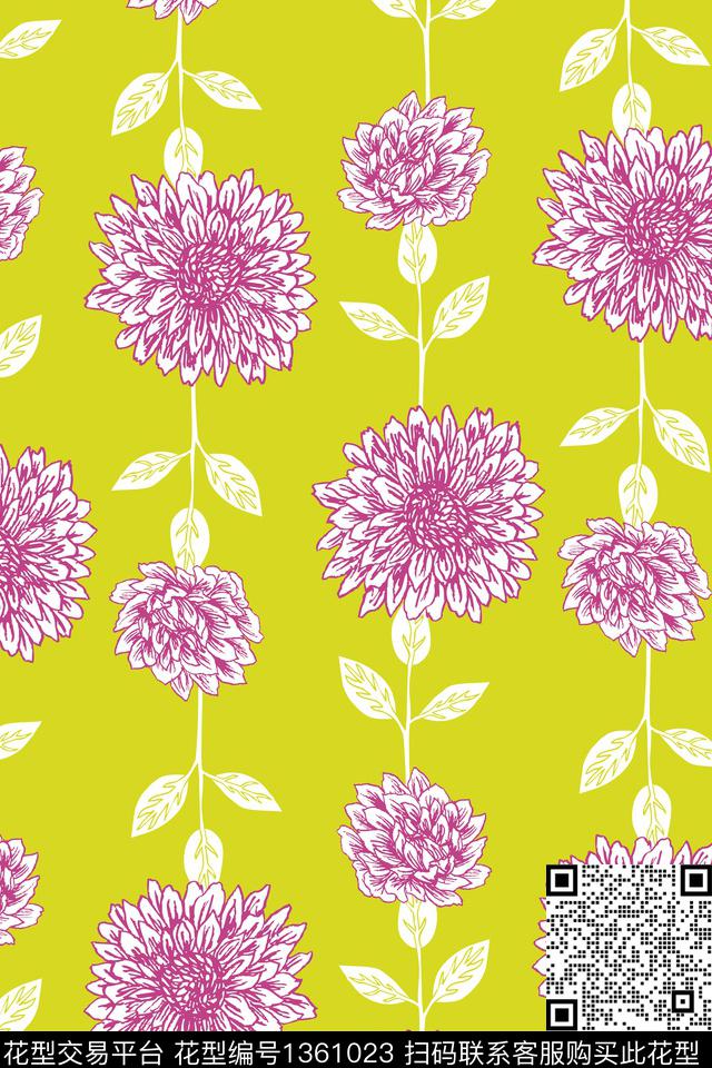 花卉028.jpg - 1361023 - 鲜花 花卉 花瓣 - 传统印花花型 － 女装花型设计 － 瓦栏