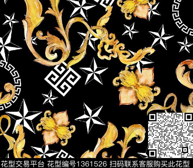 69.jpg - 1361526 - 几何 五角星 欧洲 - 数码印花花型 － 男装花型设计 － 瓦栏