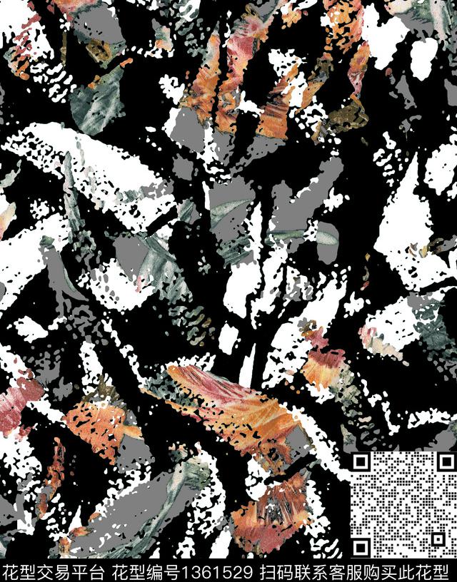 72.jpg - 1361529 - 肌理 迷彩 抽象男装 - 数码印花花型 － 男装花型设计 － 瓦栏