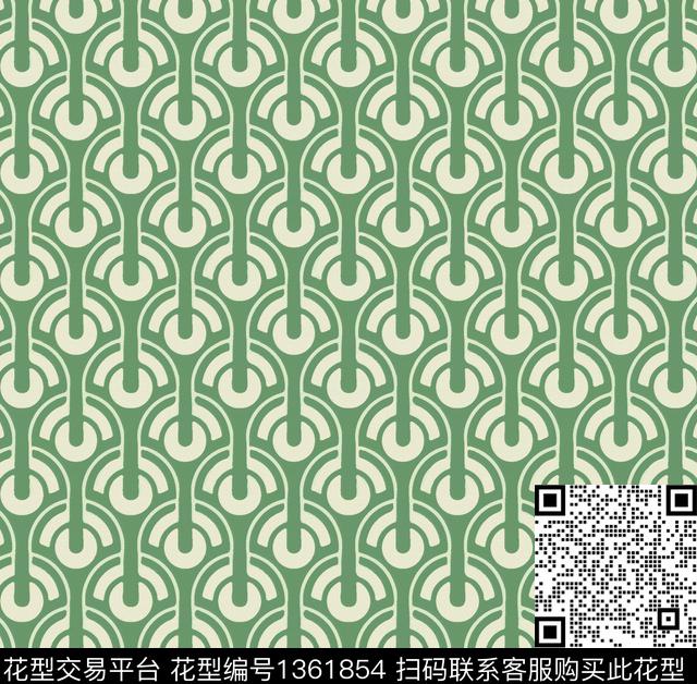 7.jpg - 1361854 - 几何 定位花 民族风 - 传统印花花型 － 女装花型设计 － 瓦栏
