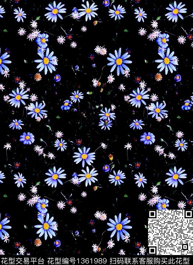 趋势花型花卉数码印花花型下载（图片编号: 1361989） - 瓦栏（Walan）