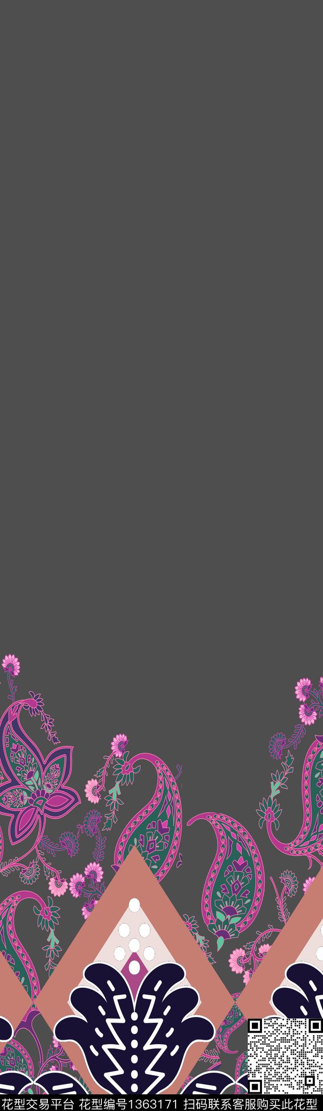 ASMYSJ0382.jpg - 1363171 - 几何 大牌风 传统花型 - 传统印花花型 － 女装花型设计 － 瓦栏
