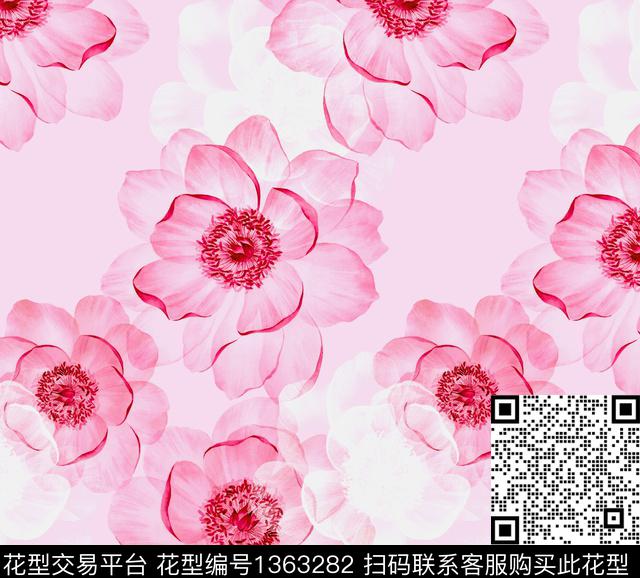 数码花型花卉手绘花卉数码印花花型下载（图片编号: 1363282） - 瓦栏（Walan）