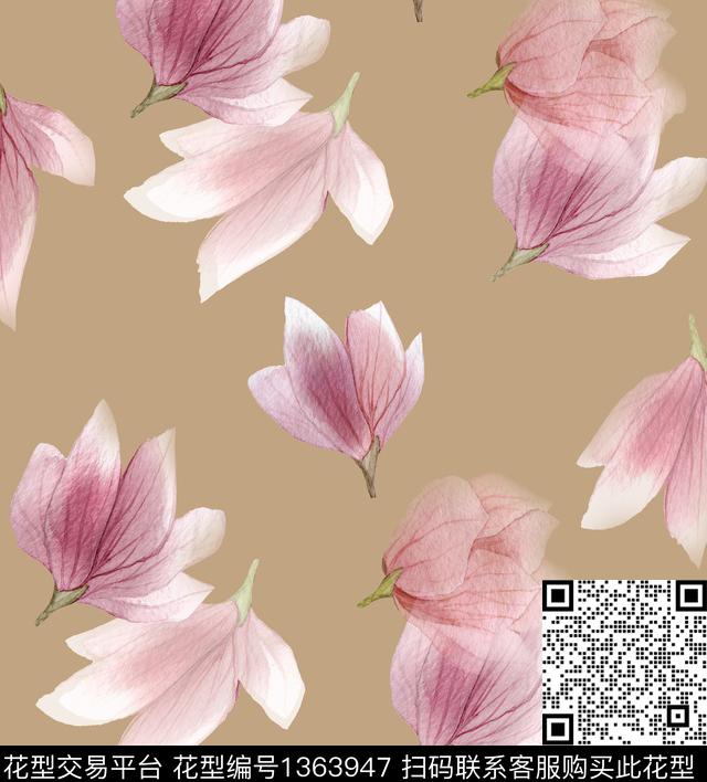SS20 Z45.jpg - 1363947 - 花卉 春夏花型 热带花型 - 数码印花花型 － 女装花型设计 － 瓦栏