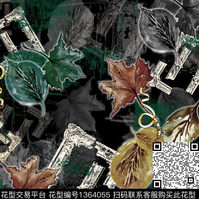d5.jpg - 1364055 - 复古 抽象男装 大牌风 - 数码印花花型 － 男装花型设计 － 瓦栏