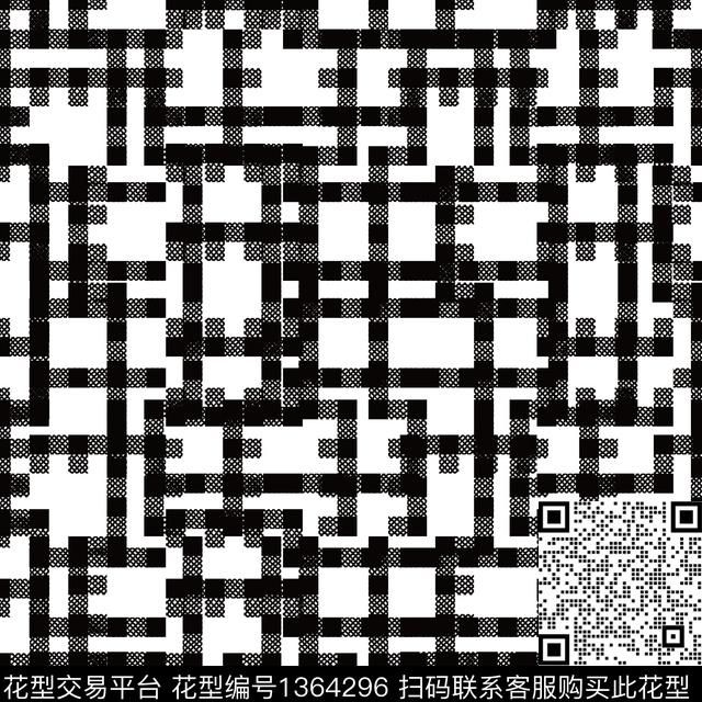 200921.jpg - 1364296 - 几何 格子 民族风 - 传统印花花型 － 女装花型设计 － 瓦栏