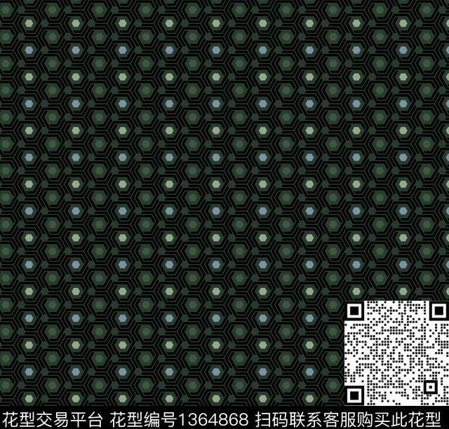几何六边形传统印花花型下载（图片编号: 1364868） - 瓦栏（Walan）