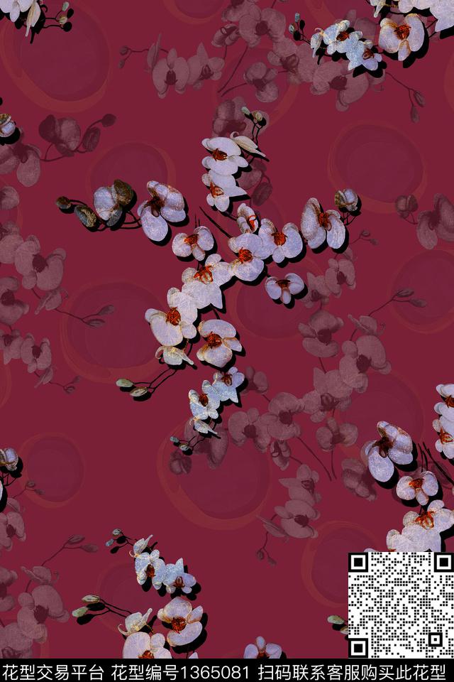 dear-20267.jpg - 1365081 - 旗袍 香云纱 中国 - 数码印花花型 － 女装花型设计 － 瓦栏