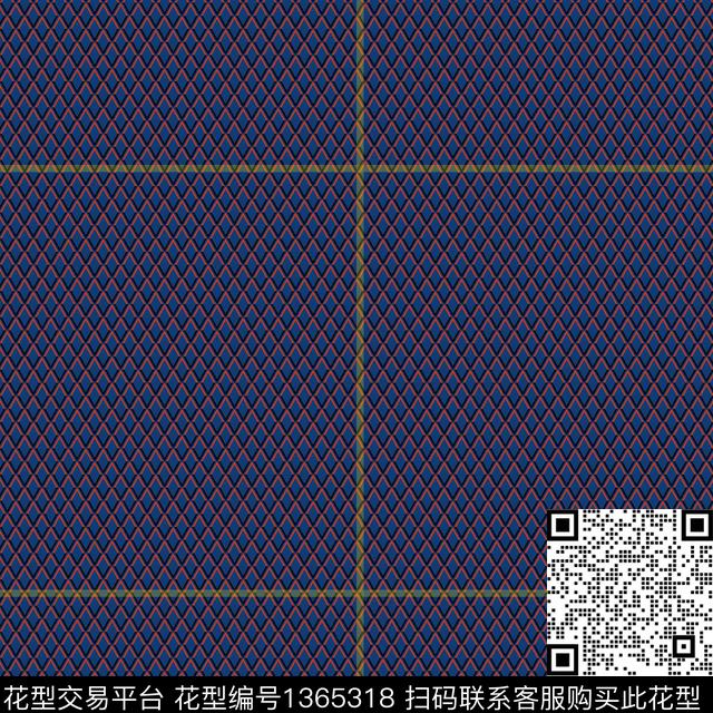 几何菱形大牌风传统印花花型下载（图片编号: 1365318） - 瓦栏（Walan）