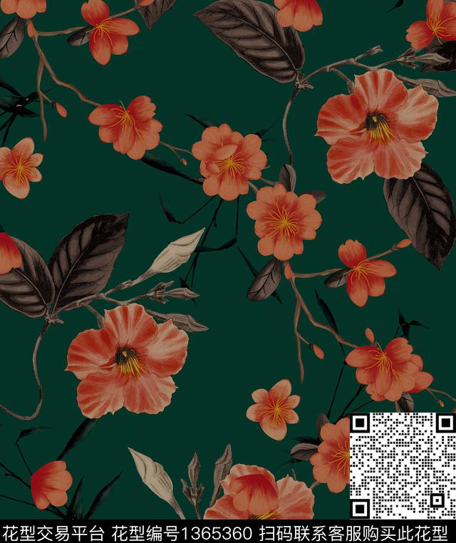 2020 8 9定位花型.jpg - 1365360 - 连衣裙 女装 花卉 - 数码印花花型 － 女装花型设计 － 瓦栏