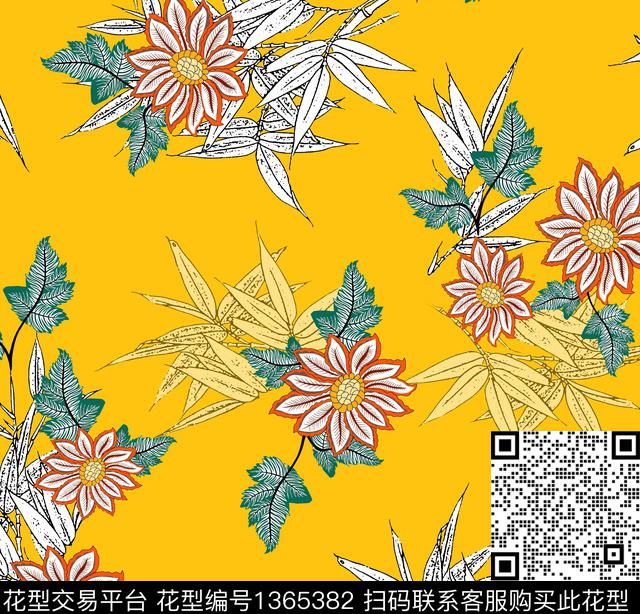 连衣裙趋势花型女装传统印花花型下载（图片编号: 1365382） - 瓦栏（Walan）