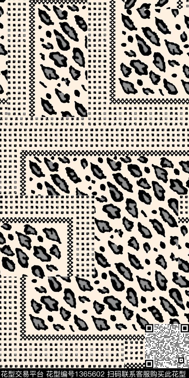L0905.jpg - 1365602 - 豹纹 动物纹 波点 - 传统印花花型 － 女装花型设计 － 瓦栏