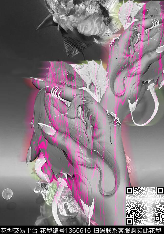 Zetan20092701.jpg - 1365616 - 复古 卡通动物 3D立体 - 数码印花花型 － 女装花型设计 － 瓦栏