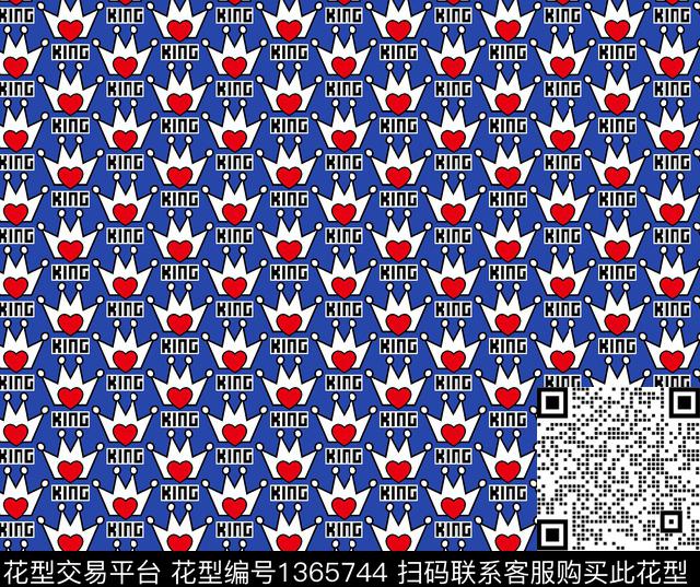 2020-05-07-2蓝.jpg - 1365744 - 几何 字母 小碎花 - 传统印花花型 － 童装花型设计 － 瓦栏