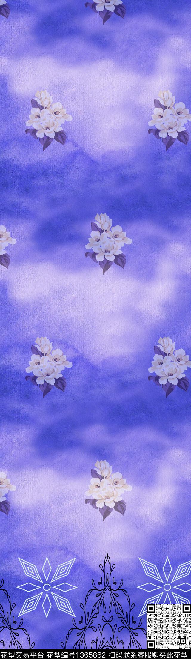 ASMYSJ0389.jpg - 1365862 - 几何 花卉 大牌风 - 传统印花花型 － 女装花型设计 － 瓦栏