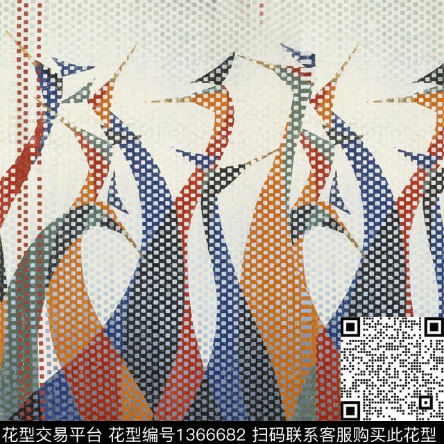 98.jpg - 1366682 - 绘画 天堂鸟 复古 - 传统印花花型 － 方巾花型设计 － 瓦栏
