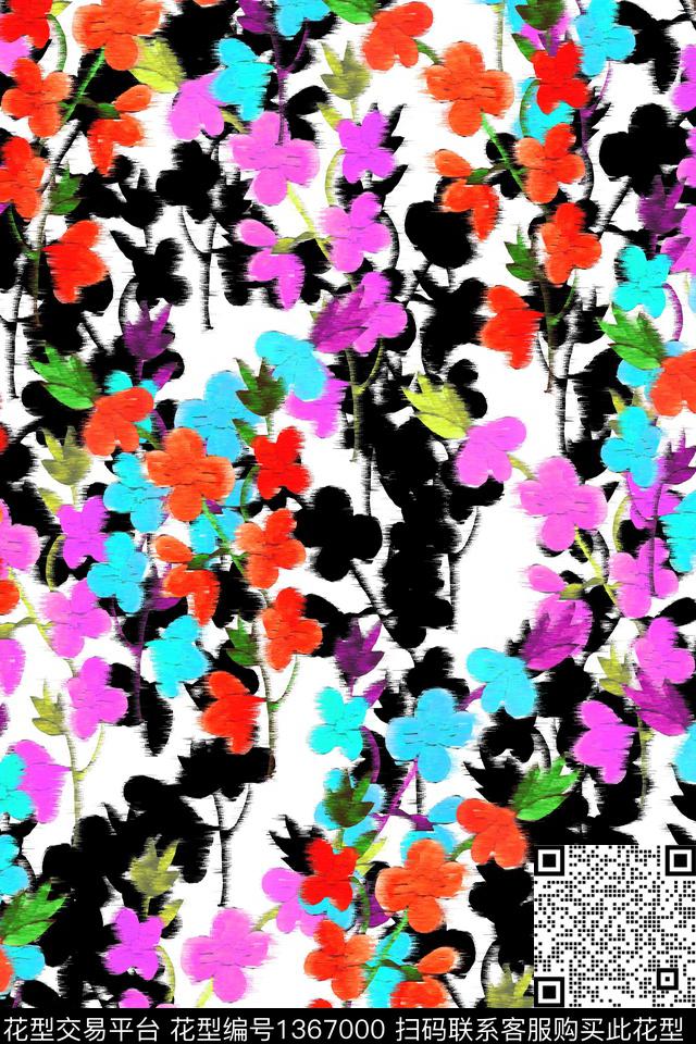 CM78-1.jpg - 1367000 - 春夏花型 柔焦花卉 小花满版 - 数码印花花型 － 女装花型设计 － 瓦栏
