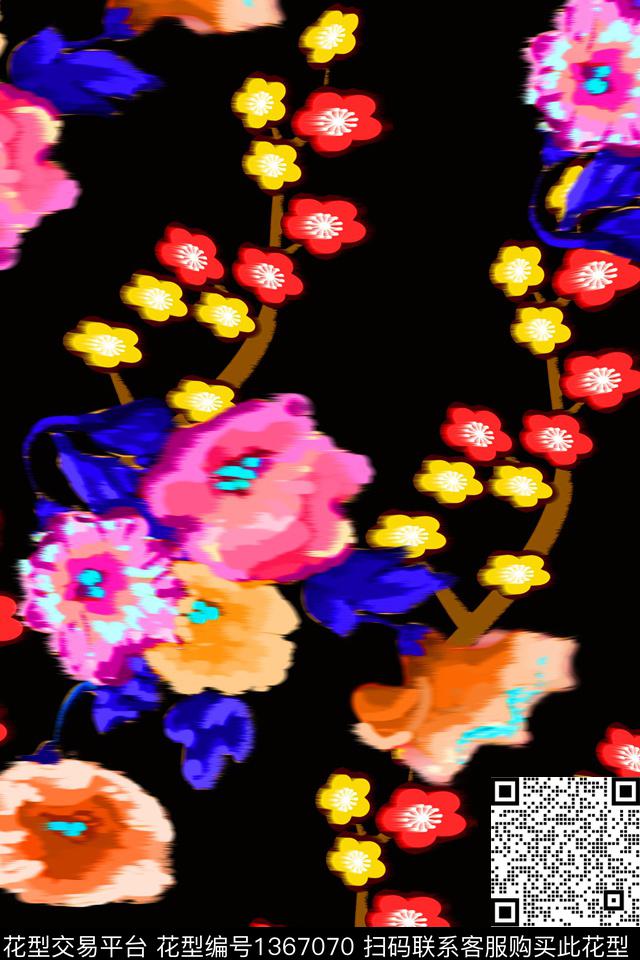 CM81.jpg - 1367070 - 清爽底花卉 春夏花型 小碎花 - 数码印花花型 － 女装花型设计 － 瓦栏