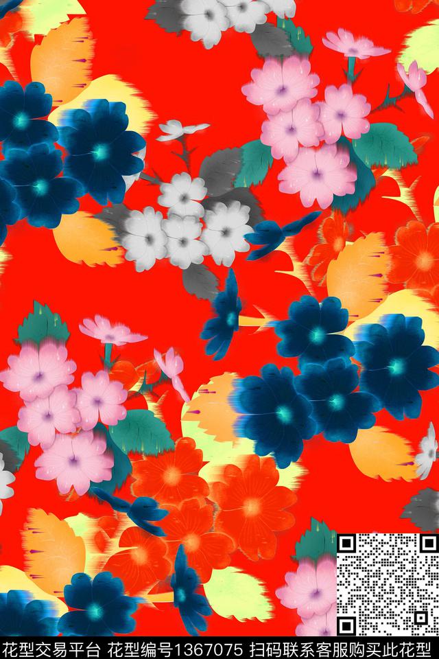 CM82-2.jpg - 1367075 - 春夏花型 小碎花 柔焦花卉 - 数码印花花型 － 女装花型设计 － 瓦栏