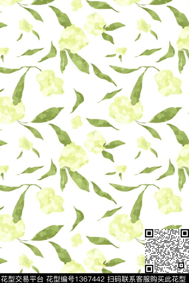 绿植树叶女装花卉传统印花花型下载（图片编号: 1367442） - 瓦栏（Walan）