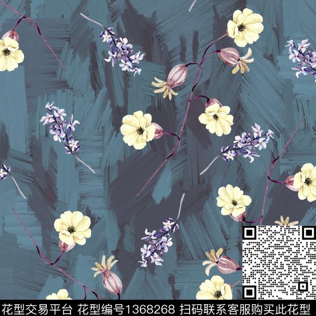 ASMYSJ0402.jpg - 1368268 - 绿植树叶 数码花型 花卉 - 数码印花花型 － 女装花型设计 － 瓦栏