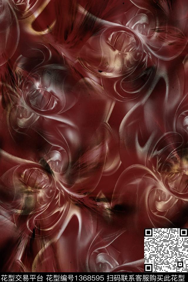 扎染花型佩斯利抽象数码印花花型下载（图片编号: 1368595） - 瓦栏（Walan）