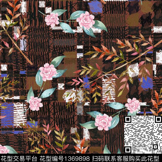 ASMYSJ0404.jpg - 1369898 - 绿植树叶 数码花型 花卉 - 数码印花花型 － 女装花型设计 － 瓦栏