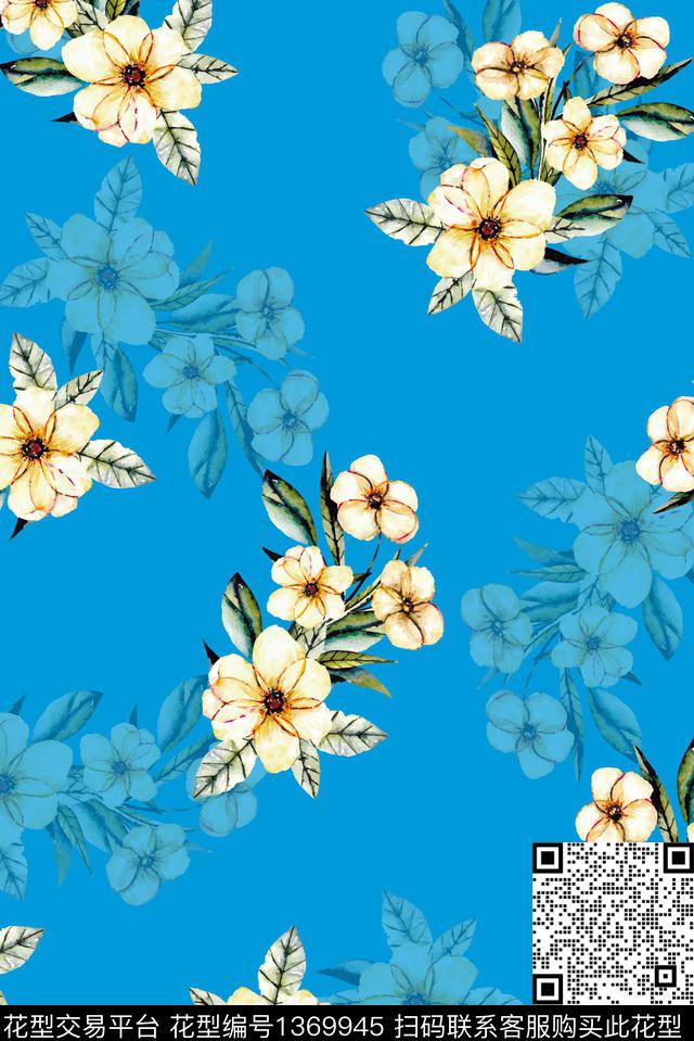 230.jpg - 1369945 - 抽象花卉 玫瑰花 手绘花卉 - 数码印花花型 － 女装花型设计 － 瓦栏