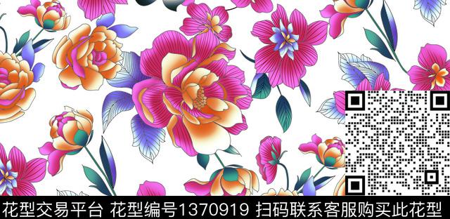 Z-0004R.jpg - 1370919 - 鲜花 荷花 花卉 - 数码印花花型 － 女装花型设计 － 瓦栏