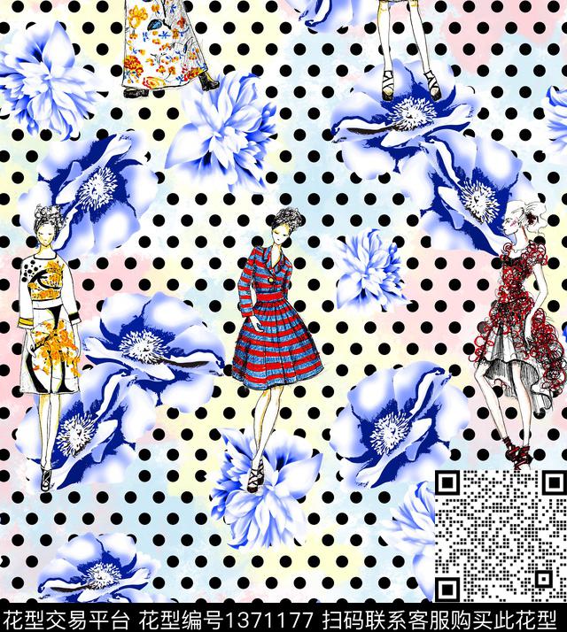 Z-0005R.jpg - 1371177 - 彩底花卉 炫彩 时尚 - 数码印花花型 － 女装花型设计 － 瓦栏