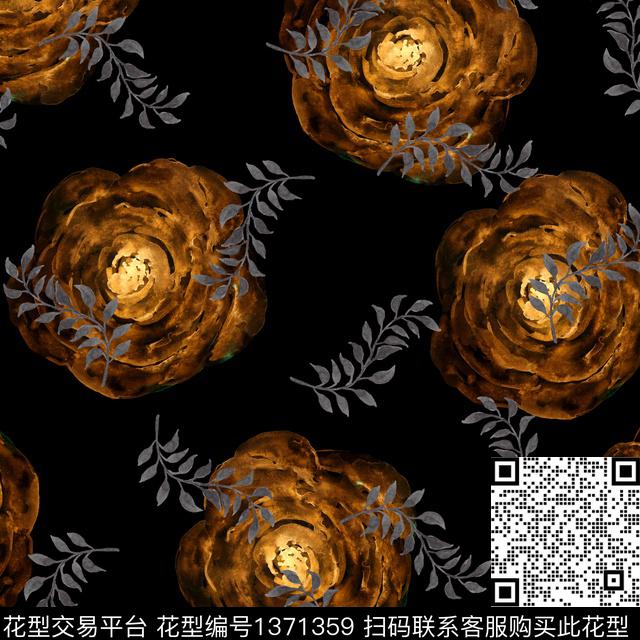ASMYSJ0422.jpg - 1371359 - 绿植树叶 数码花型 花卉 - 数码印花花型 － 女装花型设计 － 瓦栏