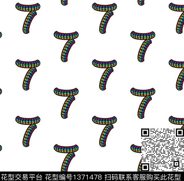 2020-05-19-1.jpg - 1371478 - 几何 字母 卡通 - 传统印花花型 － 童装花型设计 － 瓦栏